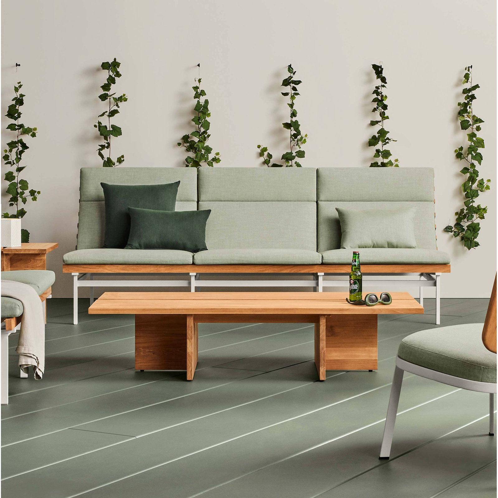 Nowthen 57'' Teak Outdoor Coffee Table