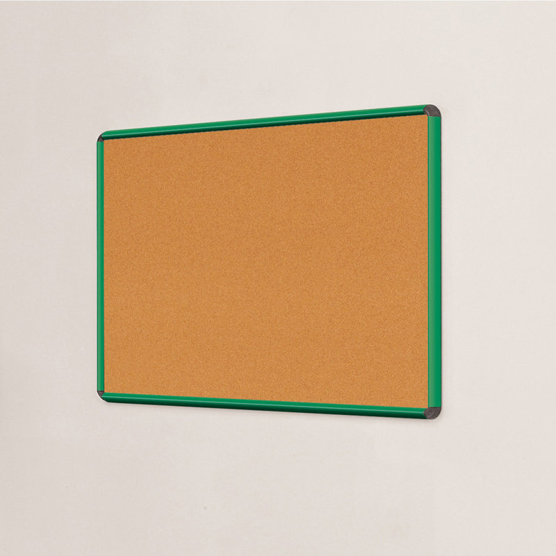 Wall Mounted Bulletin Board, 90cm H x 120cm W, Green