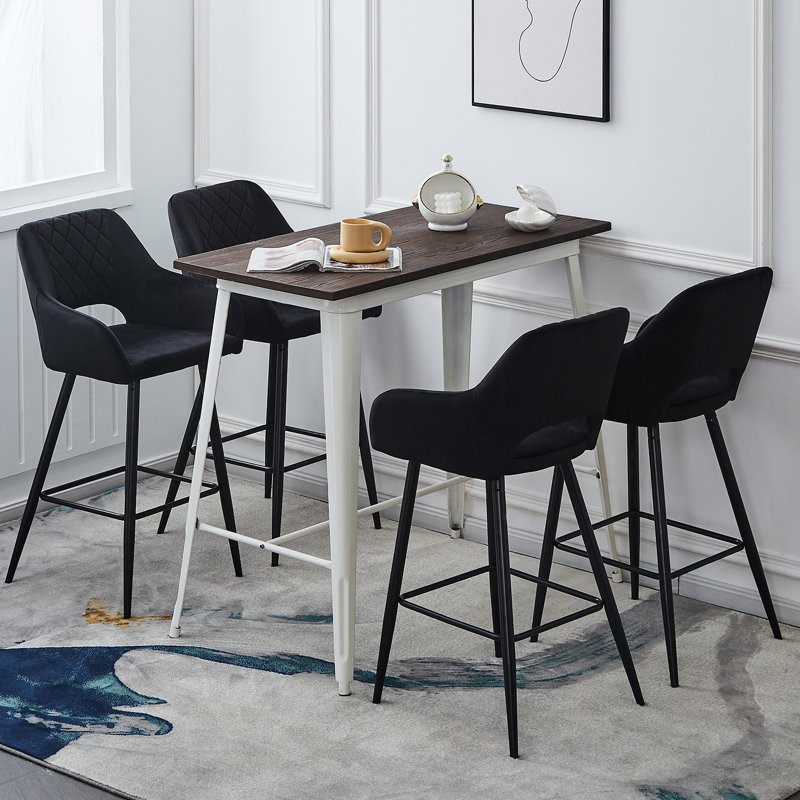 Alvy Upholstered Counter Stool with Metal Frame