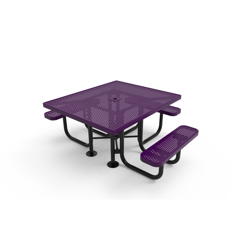 Table de pique-nique en plastique Dilorenzo, Mauve