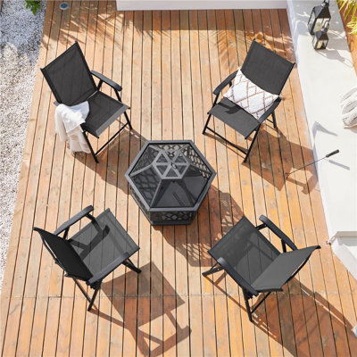 Foldable Outdoor Patio Dining Armchair