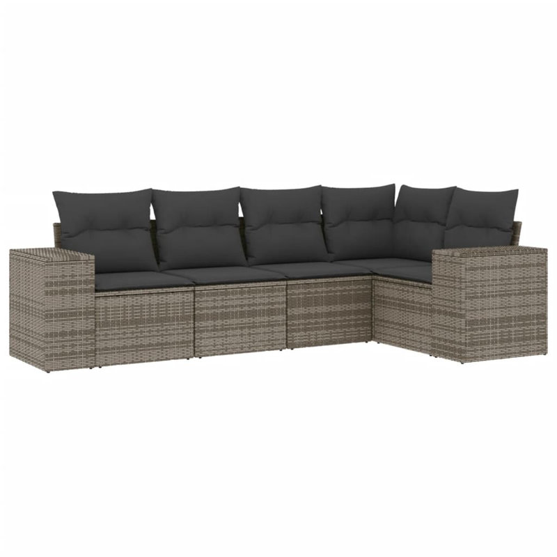 Vidaxl Garden Sofa Set Grey, Dark Grey