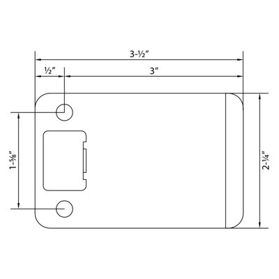 Round Corner Extended Lip Strike Plate, By Stone Harbor Hardware