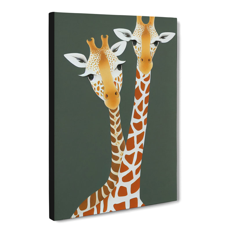 Giraffe Duo - Wrapped Canvas, 76cm H x 50cm W x 3cm D