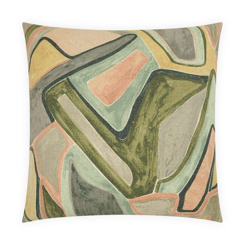 Piero Square Pillow Cover & Insert, Square 24", Sorbet
