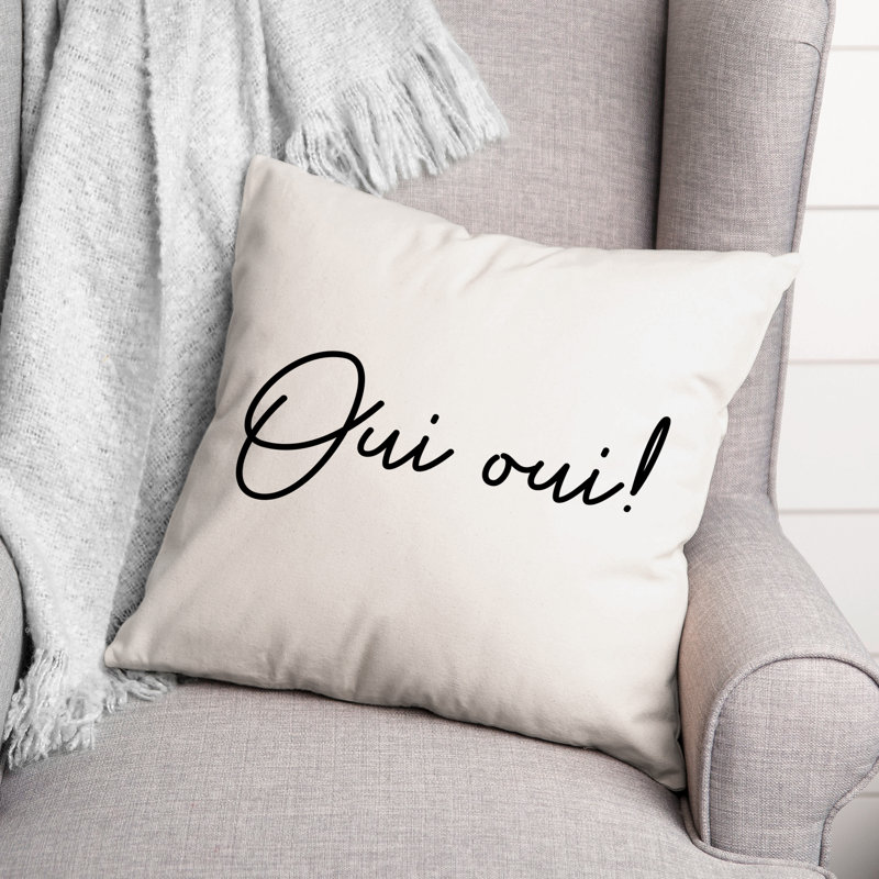 Coussin décoratif noir et blanc