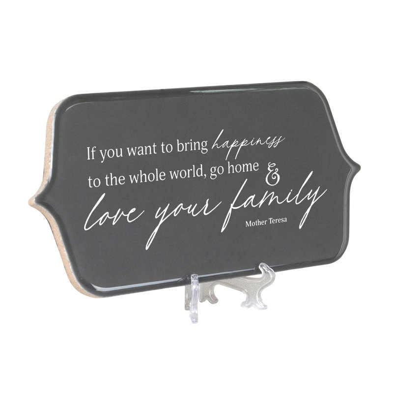 «Want To Bring Happiness, Mother Teresa», plaque décorative