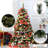 Green Artificial Pine Christmas Tree with 200 Single Coloured Lights with Stand-67202413