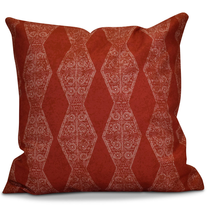 Housse de coussin d'extérieur carré HH Revival, H 20 po x l 20 po, Rouge