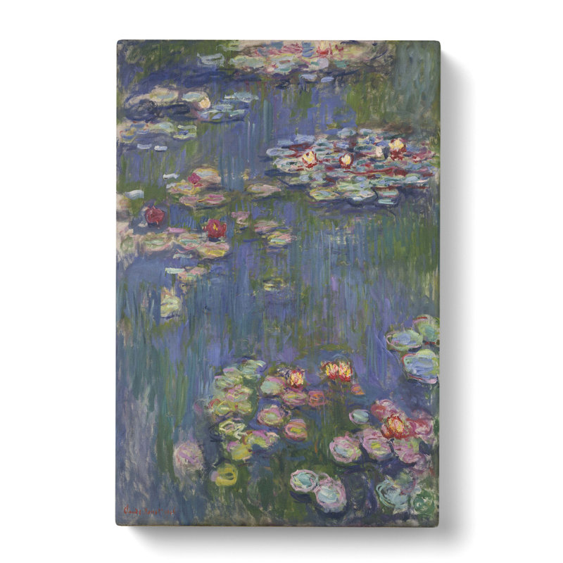 Water Lilies Lily Pond Vol.27 by Claude Monet - Wrapped Canvas, 60cm H x 40cm W x 3cm D