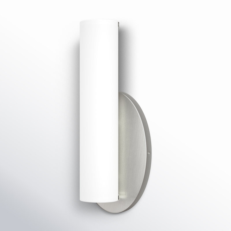 Delphine Steel LED Flush Mounted Sconce, Brushed Nickel