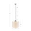 Luminaire suspendu en métal avec abat-jour tambour