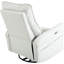 Fauteuil inclinable pivotant en cuir Pu 270 avec repose-pieds rembourré - chaise grise, structure stable-1836186126