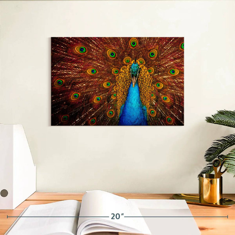 Brampt Indian Peacock, 8" H x 12" W