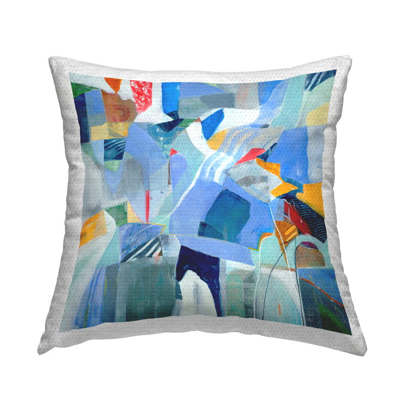 Coussin d'extérieur Chaotic Blue Composition par Jill Martin
