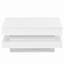 Design minimaliste ultrabrillant avec lumières DEL, table basse carrée à 2 niveaux, table centrale pour le salon, 31,5 po x 31,5 po x 14,2 po