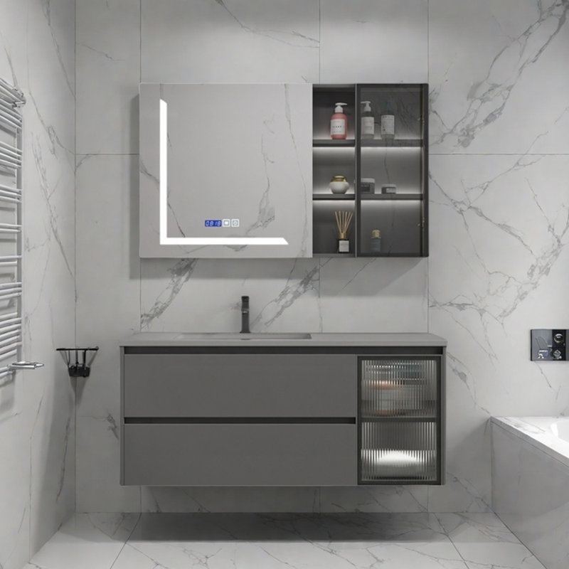 Modern light luxury style bathroom cabinet