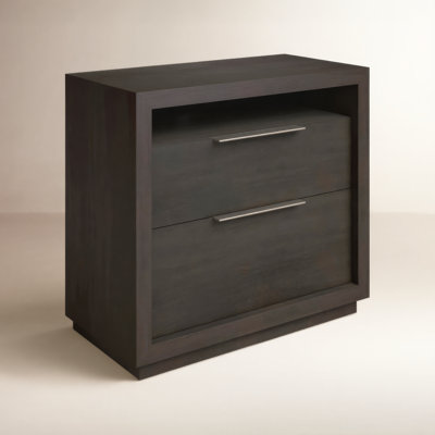 Eloise 2-Drawer Acacia Nightstand
