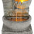 Cuvier Cascading Bowls & Stacked Stones Outdoor Water Fountain with Built-In LED Lights-2045504139