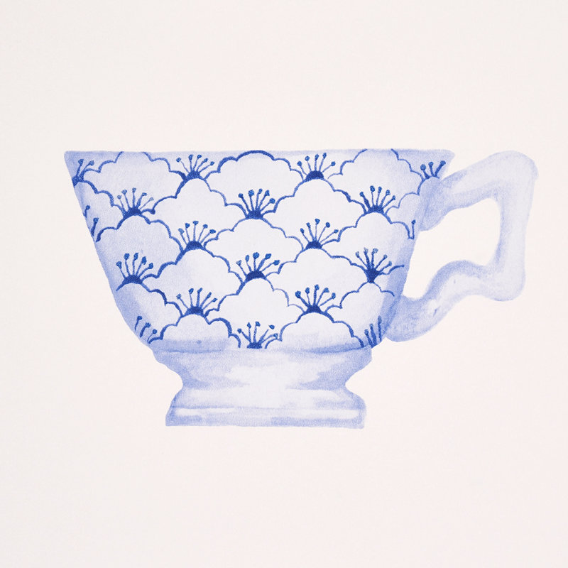 Onie's Teacups Wallpaper, Porcelin