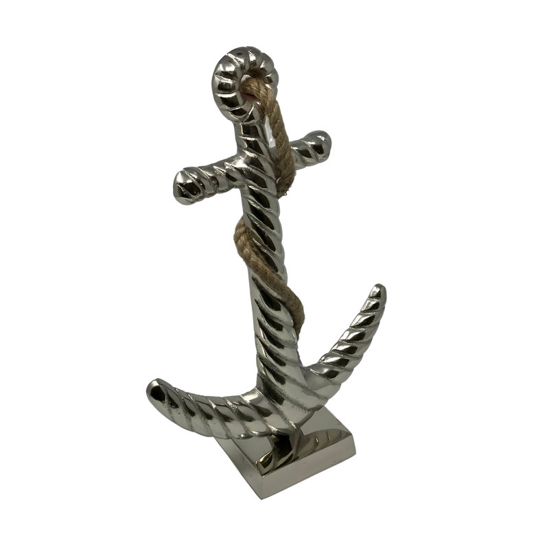 Figurine ancre d’aluminium moulé Burgoyne, Aluminium poli
