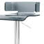 Tabouret rotatif réglable 360 avec siège en plastique gris et structure en métal Base pivotante polyvalente pour des utilisations multiples
