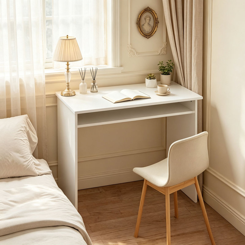 Particle Board / Chipboard Computer Desk, White