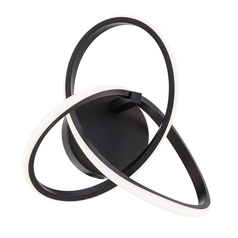 Vornado LED Flush Mounted Sconce, Black