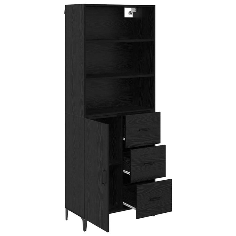 69.5cm Sideboard, Black Oak