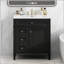 Meuble-lavabo de salle de bain avec lavabo supérieur, meuble de rangement moderne avec 2 tiroirs et un tiroir basculant, meuble-lavabo simple-748931596-748931597