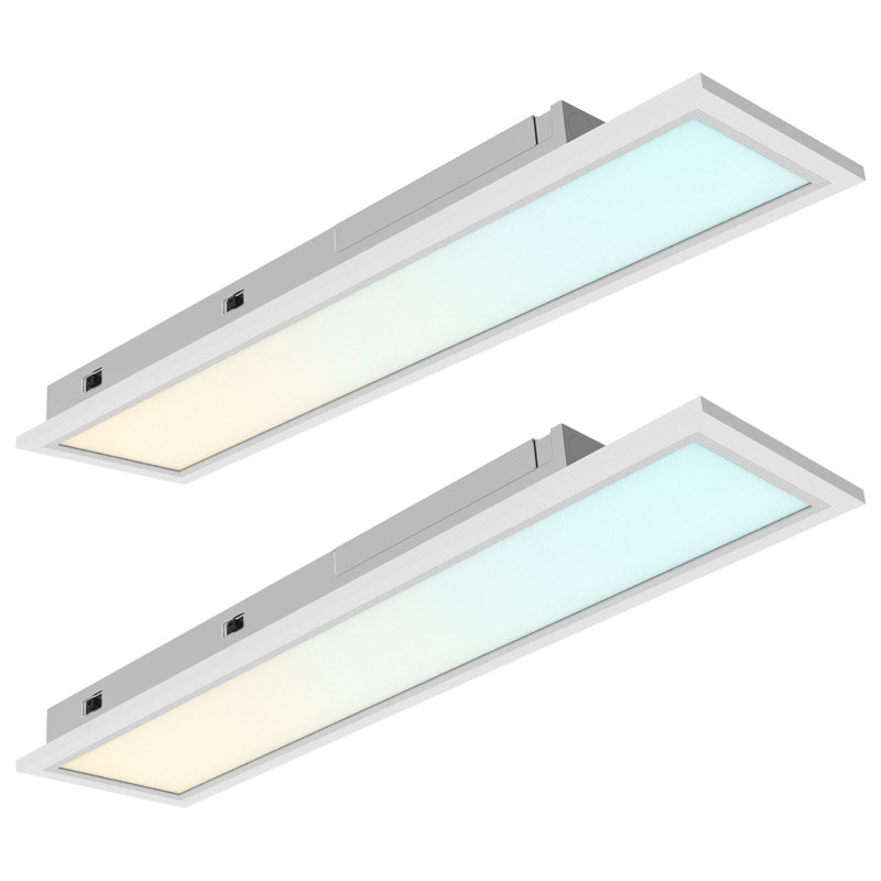 6X2 FT LED Recessed Backlit Panel 4CCT 3000K-5000K 13W/16W/20W Selectable, Up To 2200LM, Drop Ceiling Lights, 0-10V Dimmable UL Listed 2 Pack