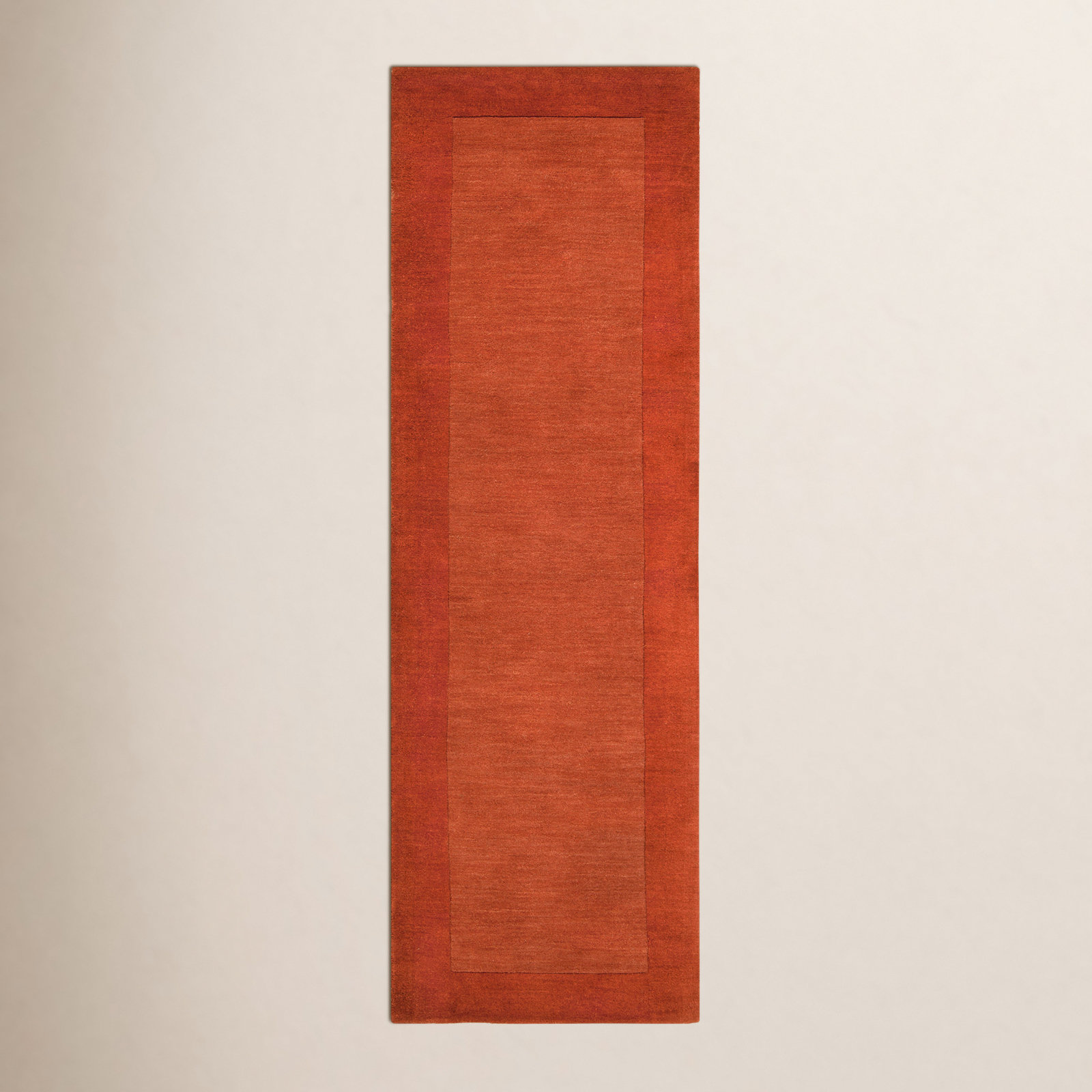 Dolma Red Hand-Woven Wool Rug, Runner 2'6" x 8'