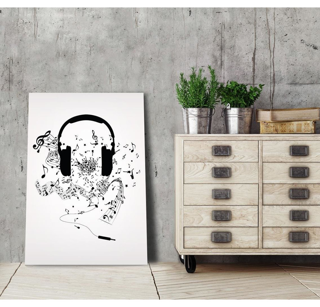 Grafikdruck Headphone Notes