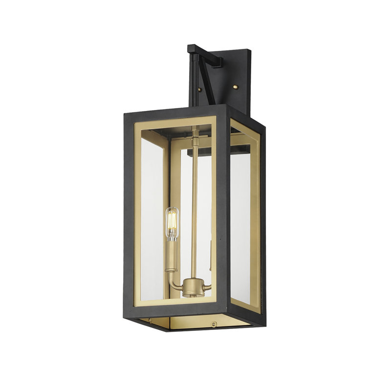 Neoclass Aluminum Wall Light, Gold/Black