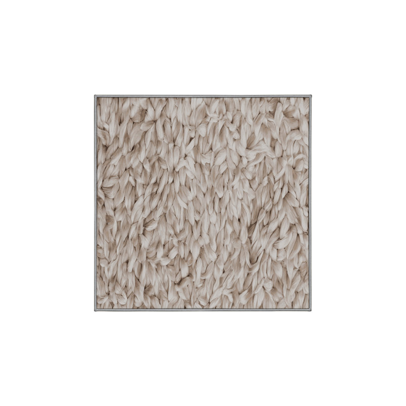 Machine Washable Gray Area Rug, Square 8'