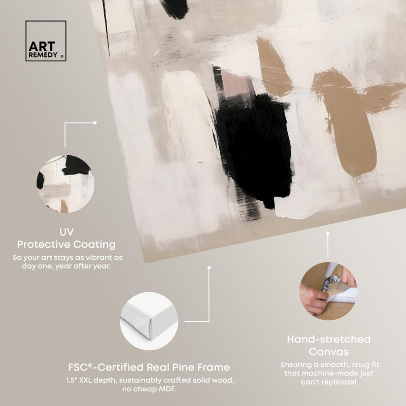 Muted Abstract Canvas Wall Art in 30" x 20"