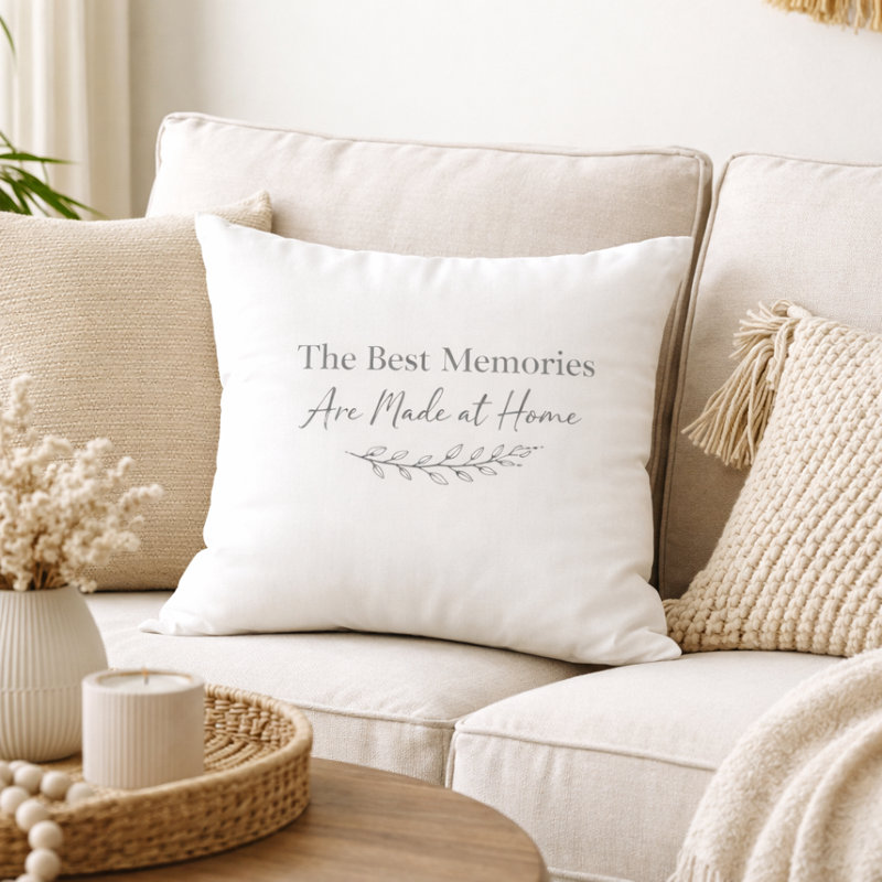 Indoor / Outdoor White Square Cushion Cover
