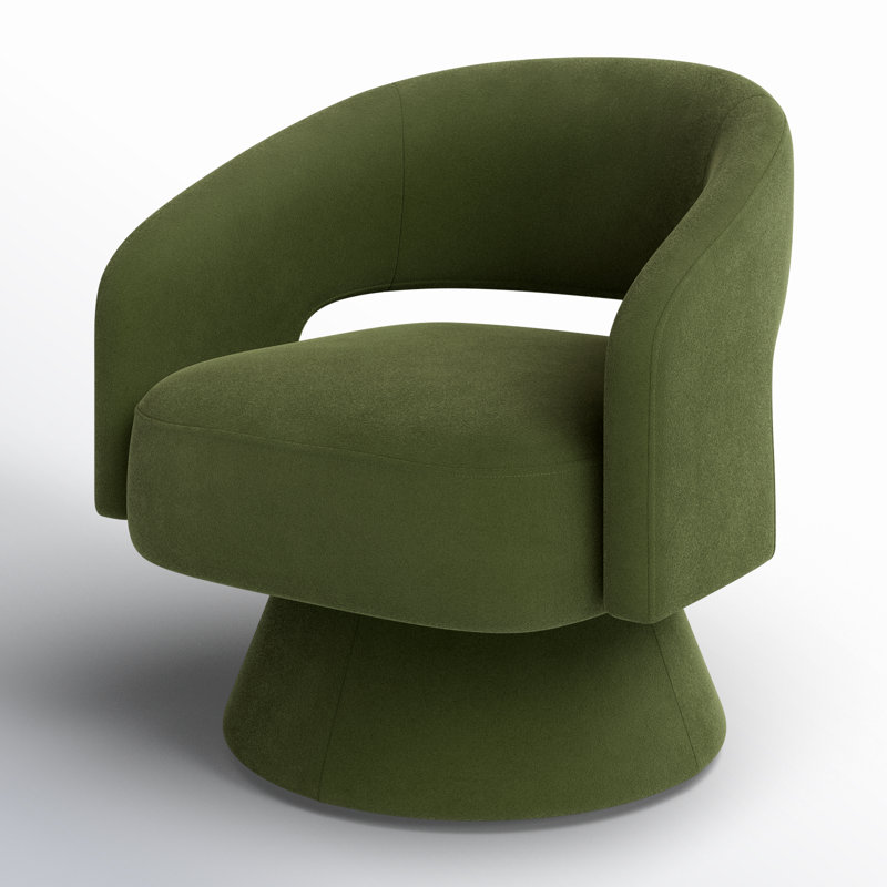 Bhupendra Swivel Accent Chair, Green Velvet