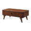 Table de bout avec rangement en noyer de 1 pièce