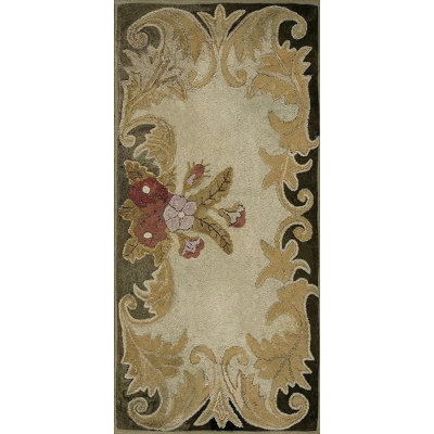 Tapis crocheté crème à motif ouvert