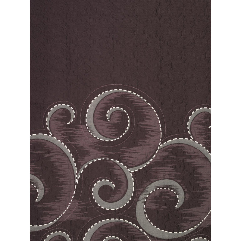 Paityn Polyester Paisley Bedspread, 270 x 275 cm, Purple