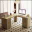 Bureau en L avec chargeur, bureau d'ordinateur avec tiroirs, bibliothèque, éclairage à DEL, bureau d'angle moderne pour le bureau personnel et les jeux