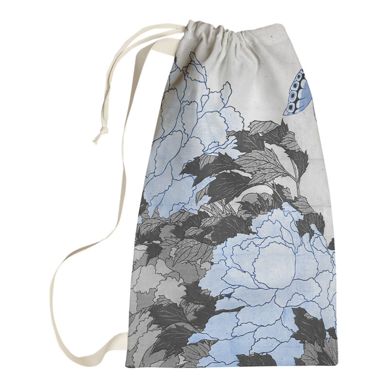 Sac à linge Hague, Grand (H 76,5 po x l 29,5 po x 1,5 po), Bleu/gris