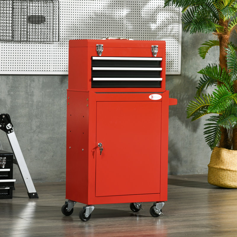 18.1" 3-Drawer Rolling Tool Chest Cabinet on Wheels