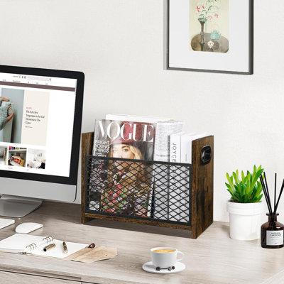 Porte-revues, plancher pour porte-revues, panier de rangement pour magazines, organisateur de porte-classeurs, organisateur de dossiers pour magazines, livres, journaux, tablettes 