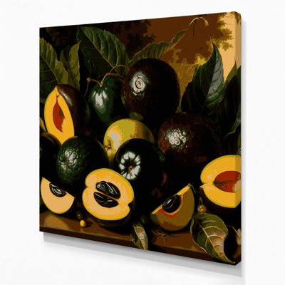 «Fruit noir Sapote», art mural sur toile