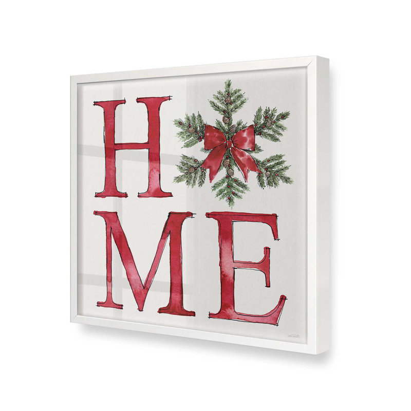Imprimé de maison rétro, Cadre simple opaque blanc, bois massif, H 13,5 po x l 13,5 po