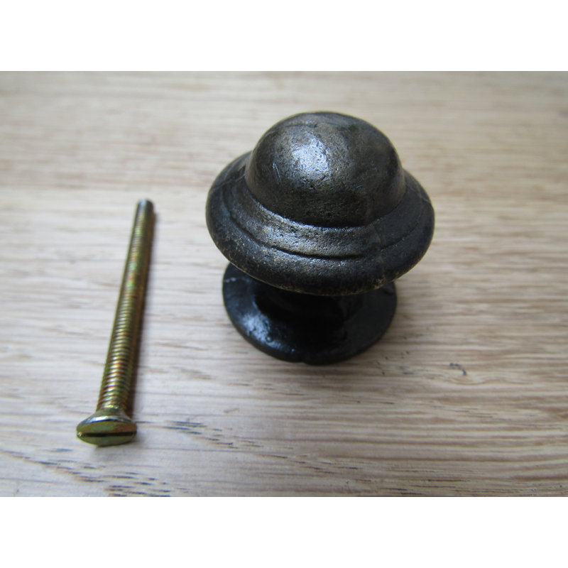 Clem 30mm Diameter Mushroom Knob, Antique Brass