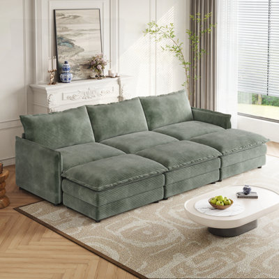 upholstered large-size deep-seat sofa