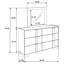 Commode 6 tiroirs avec miroir Naturel